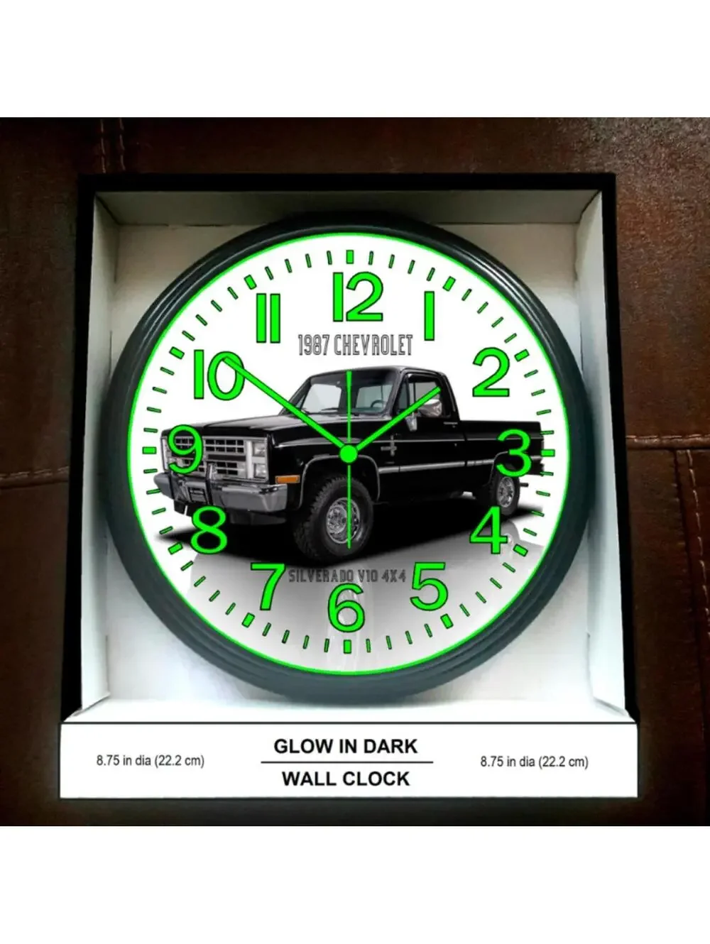 1987 Chevy Chevrolet 4x4 Silverado Short Bed Glow In The Dark Wall Clock New!
